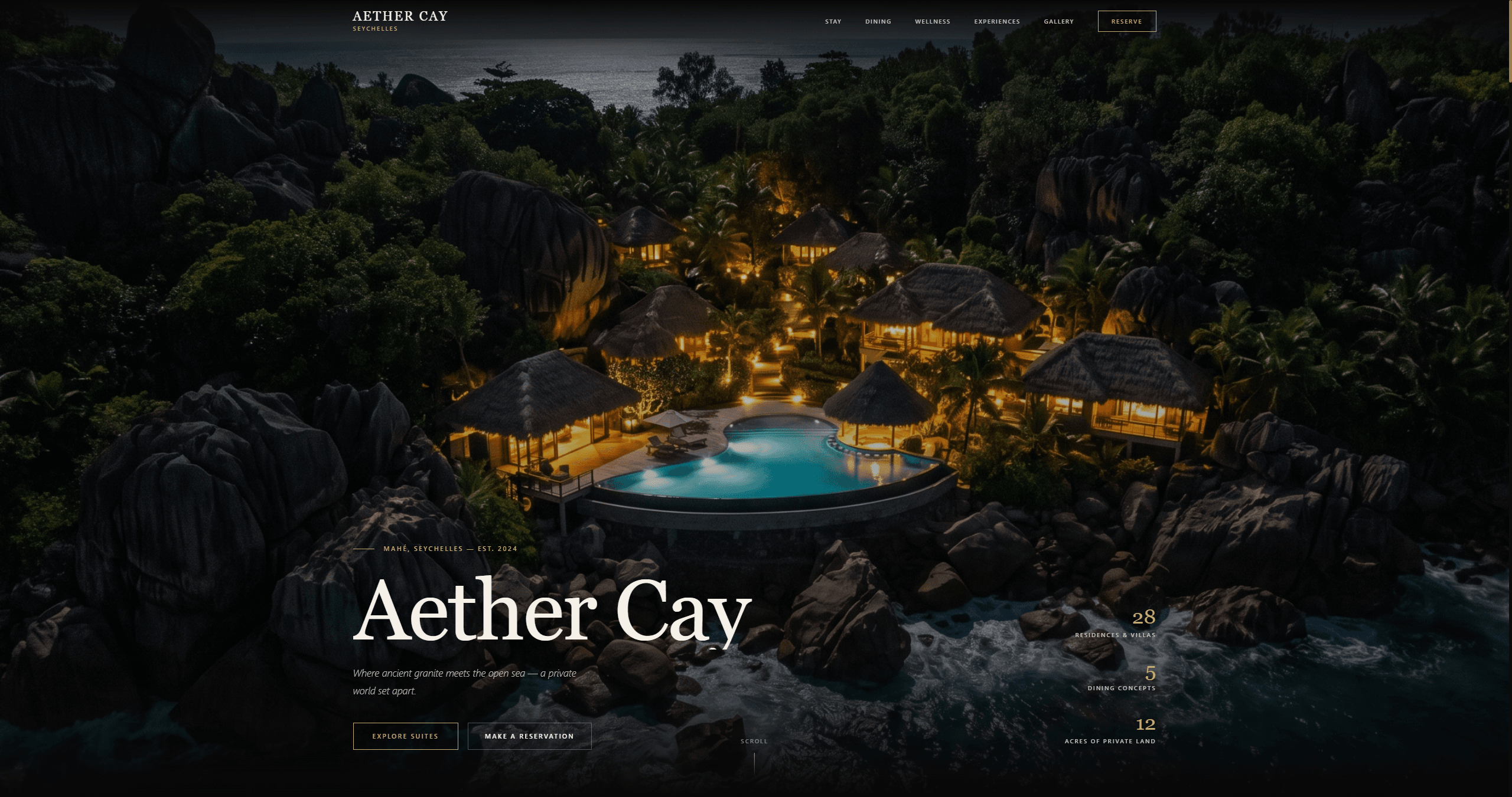 Aether Cay — landing